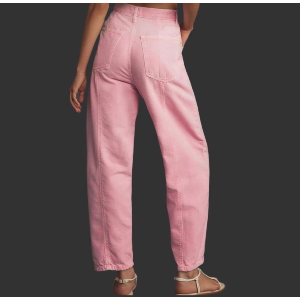 NWOT Pink Barrel Jeans High Rise Wide Leg Tapered Boyfriend Pants Small - Picture 2 of 5